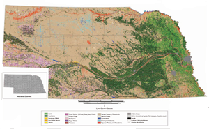 2005 Land use patterns from Landsat 5 images and Nebraska Natural Resource Districts data.