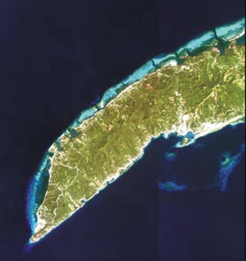 Roatan Island, Honduras. IKONOS image, 4 March 2000