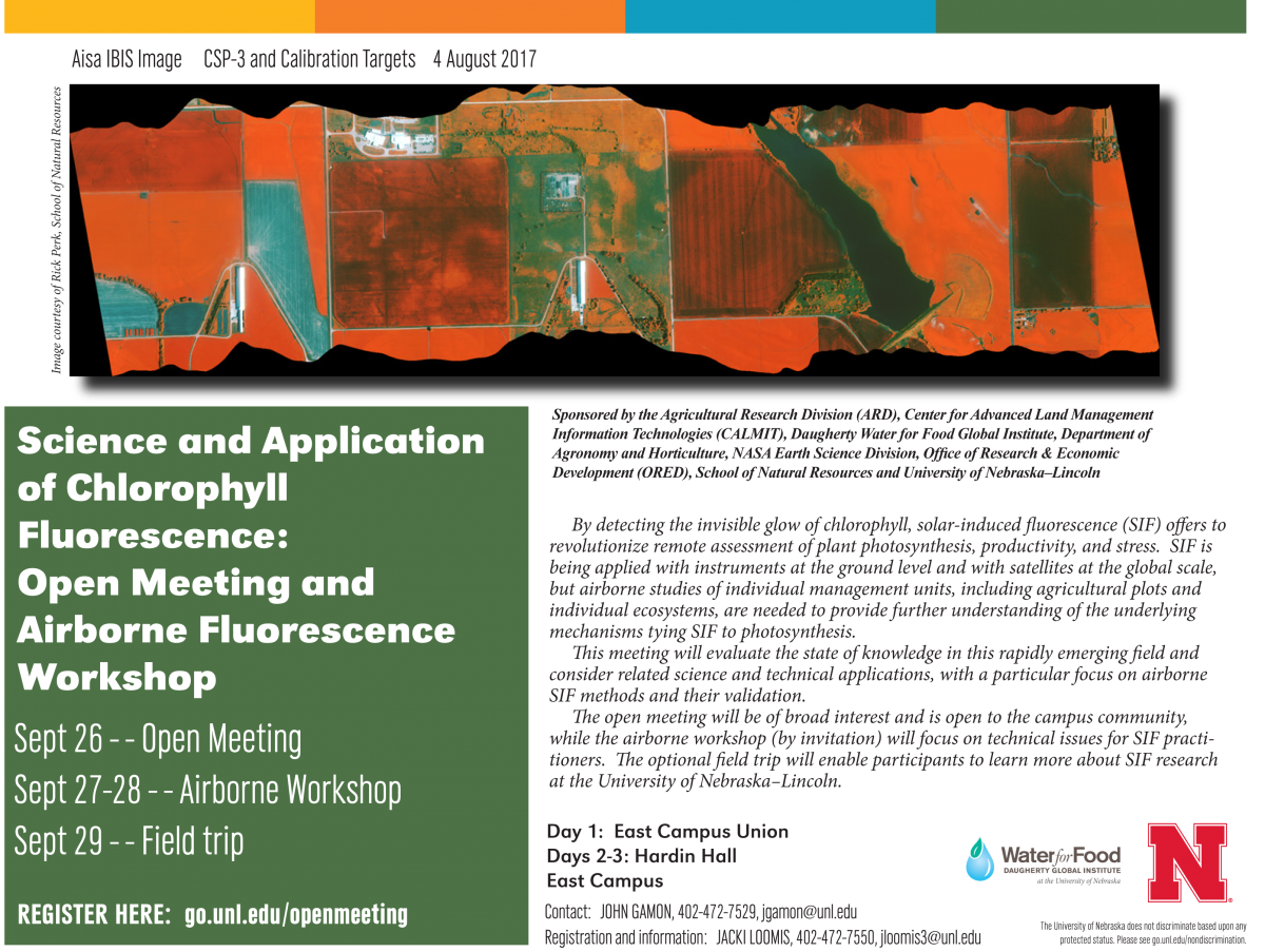 Science and Application of Chlorophyll Fluorescence meeting flyer